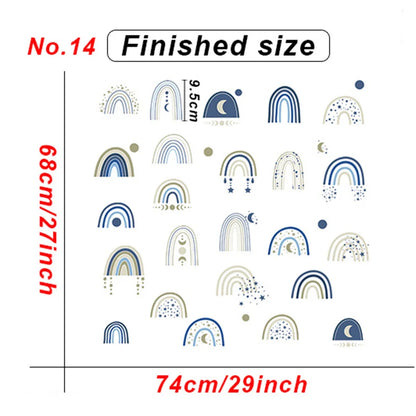 1x Cartoon Arch Rainbow DIY Wall Stickers for Baby Room Kids Bedroom Nursery Window Decor Removable PVC Decals Home Pieces Mural-HomeDecorDecals_com
