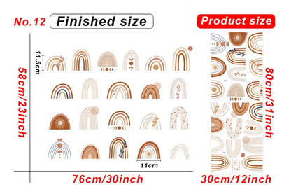 1x Cartoon Arch Rainbow DIY Wall Stickers for Baby Room Kids Bedroom Nursery Window Decor Removable PVC Decals Home Pieces Mural-HomeDecorDecals_com