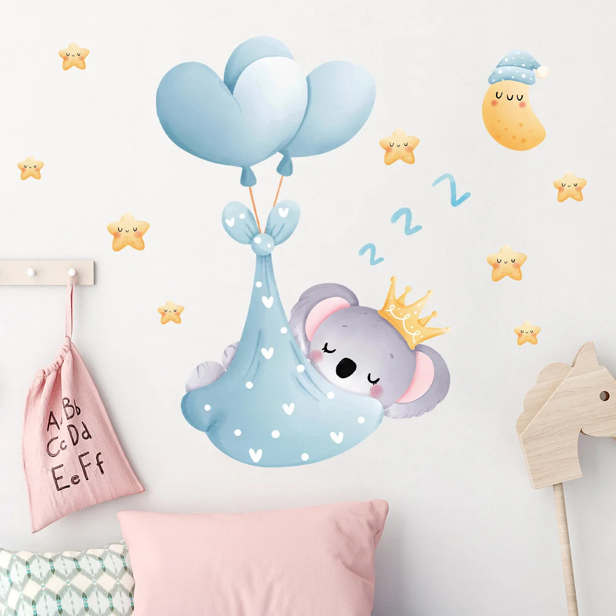 Cartoon Planet Rocket Height Measurement Wall Stickers for Kids Room Baby Boy Room Height Roller Grow Up Chart Wall Decals Mural-HomeDecorDecals_com