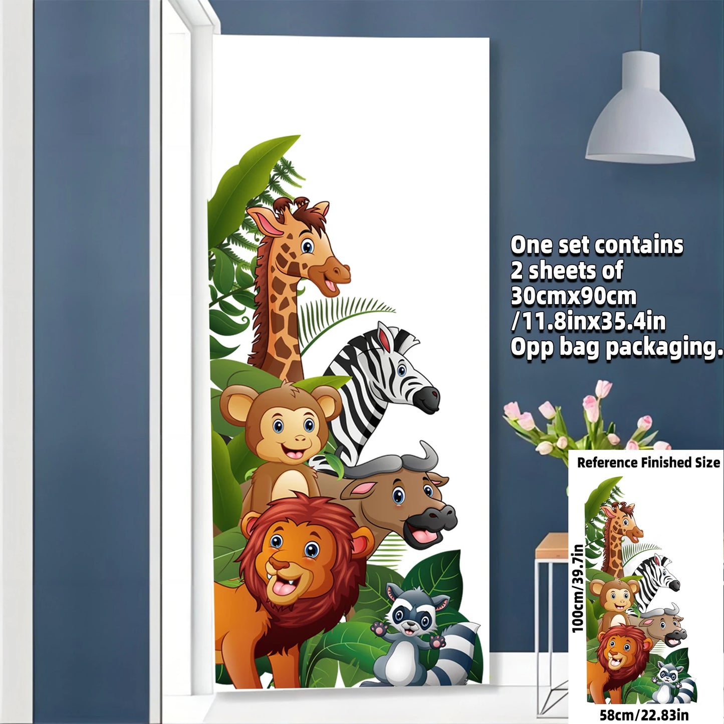 Safari Jungle Woodland Animals Wall Decals Wall Stickers for Boys Girls Baby Nursery Kids Bedroom Living Room Classroom Decor-HomeDecorDecals_com