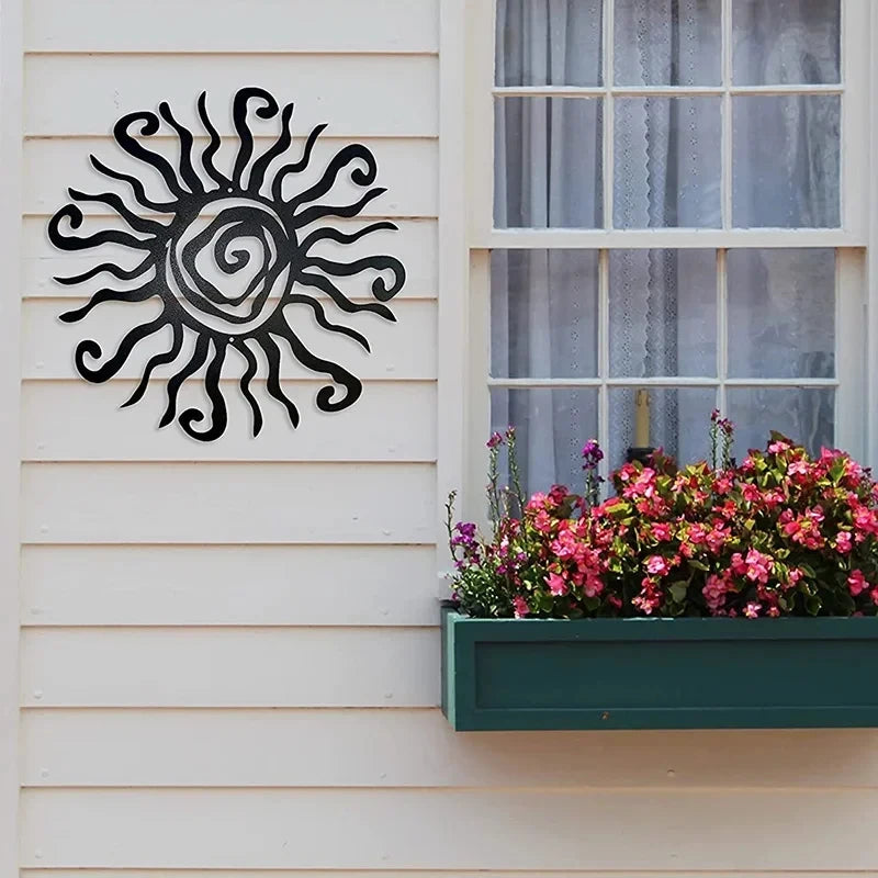 Wacky Sun Metal Wall Decal | Home Decor displayed in room decor by HomeDecorDecals.