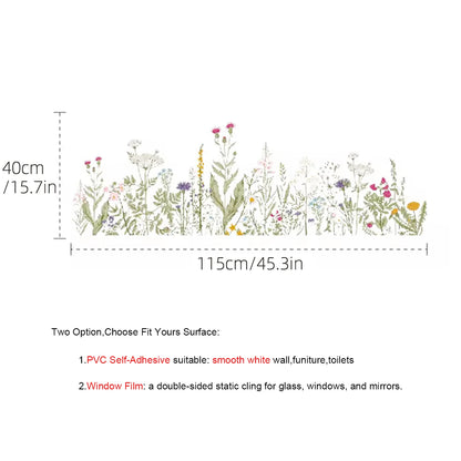 Additional view of Wild Flowers Peel and Stick Wall Decal | Home Decor by HomeDecorDecals.