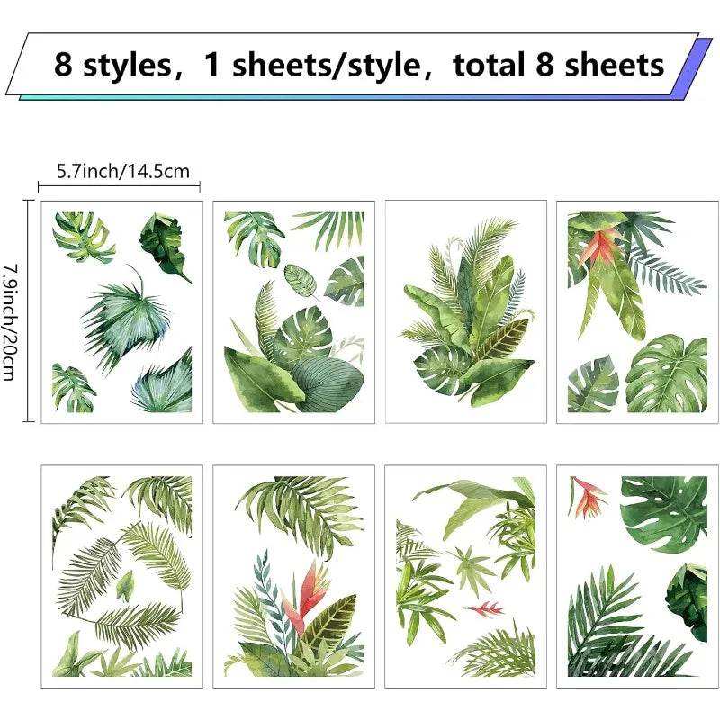 Tropical Fern Leaves Wall Decal | Home Decor removable peel and stick wall decal by HomeDecorDecals.