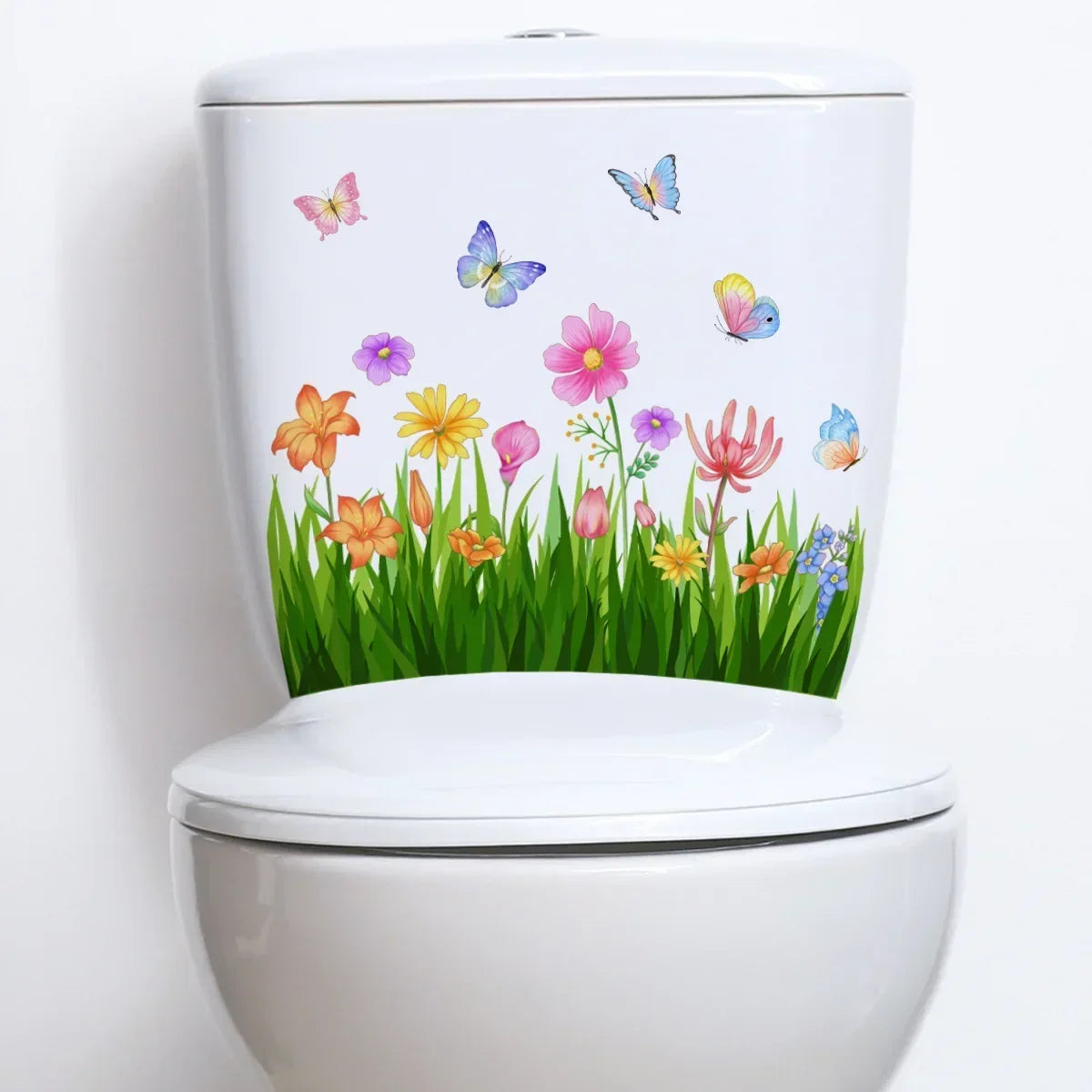 Plant Leaves Wall Sticker Toilet Sticker WC Self Adhesive Mural Beautify Flower Home Decoration Decals Refrigerator sticker-HomeDecorDecals_com