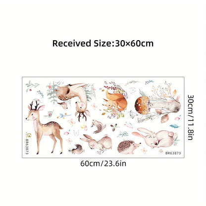 Colourful Cartoon Bunny Wall Sticker-HomeDecorDecals_com
