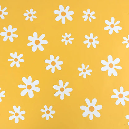 White Daisy Flower Wall Decal | Home Decor design details by HomeDecorDecals.