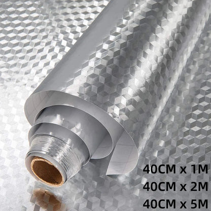 5/2/1M Modern Kitchen Oil-proof Self Adhesives Stickers High-temperature Aluminum Foil Gas Stove Cabinet Contact Sticke-HomeDecorDecals_com