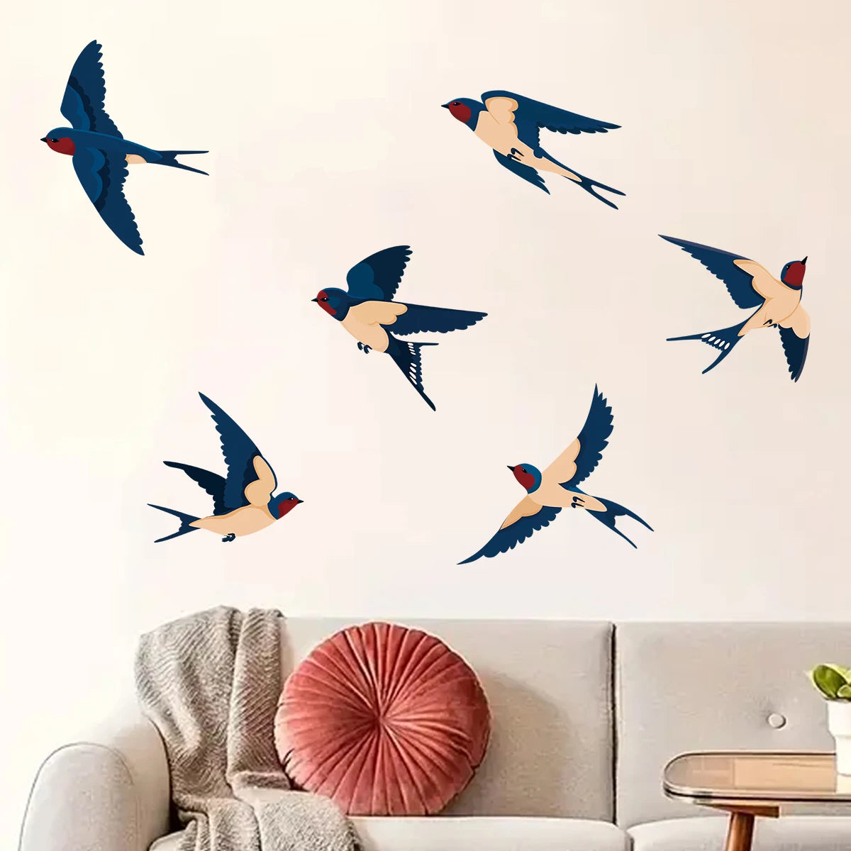 Cartoon Cute Animals Birds Wall Windows Sticker Kids Room Decoration Baby Room for Bedroom Home Decor Living Room Wall Decals-HomeDecorDecals_com