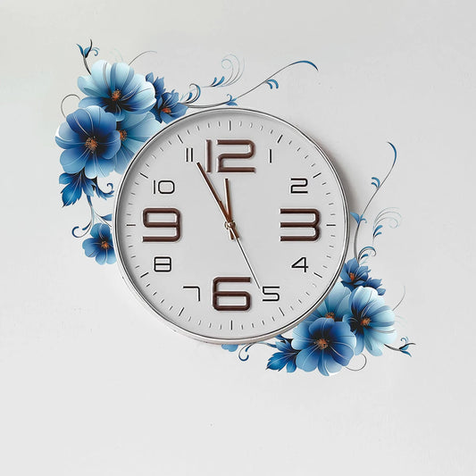 Watercolour Blue Flowers Wall Decal | Room Decor removable peel and stick wall decal by HomeDecorDecals.