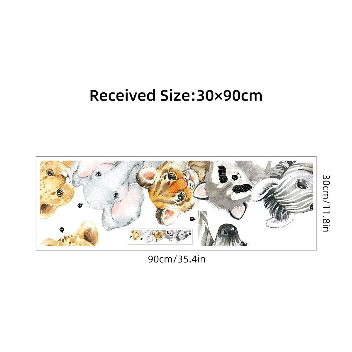 Cartoon Cute Watercolour Animals Door Stickers Decoration for Bedroom Wall Sticker Living Room Wall Art Home Decore Kids Room-HomeDecorDecals_com
