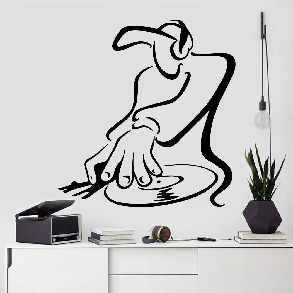 DJ Wall Decal | Gaming Room Decor displayed in room decor by HomeDecorDecals.