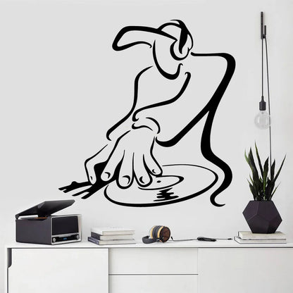 DJ Wall Decal | Gaming Room Decor displayed in room decor by HomeDecorDecals.