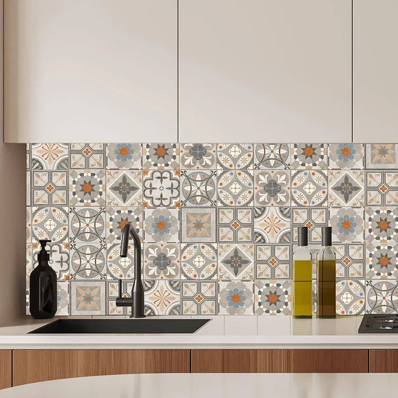 Additional view of Elegant Plaid Tile Wall Decal | Home Decor by HomeDecorDecals.