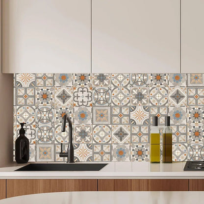 Additional view of Elegant Plaid Tile Wall Decal | Home Decor by HomeDecorDecals.