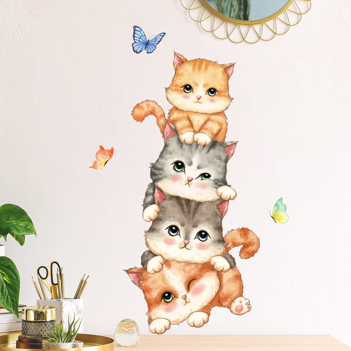 Creative cartoon Wall Stickers Home Wall Decor detachable Self-adhesive Kids Room Decoration Bedroom Background Wall Stickers-HomeDecorDecals_com