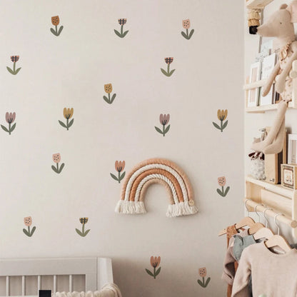 Waffle Tulip Flowers Wall Decal | Home Decor by HomeDecorDecals.