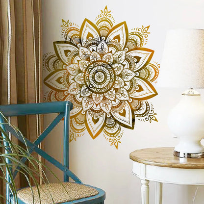 Mandala Lotus Flower Mural Wall Decal | Home Decor removable peel and stick wall decal by HomeDecorDecals.
