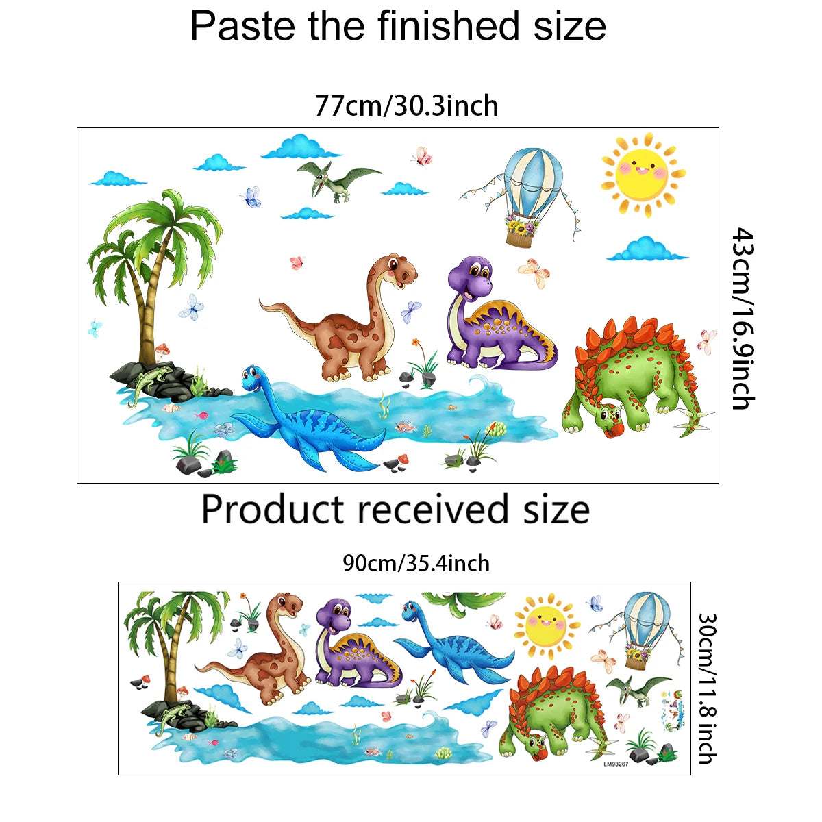 Cartoon Dinosaur Park Wall Stickers Vinyl Art Stickers Home Decoration for Children's Rooms-HomeDecorDecals_com