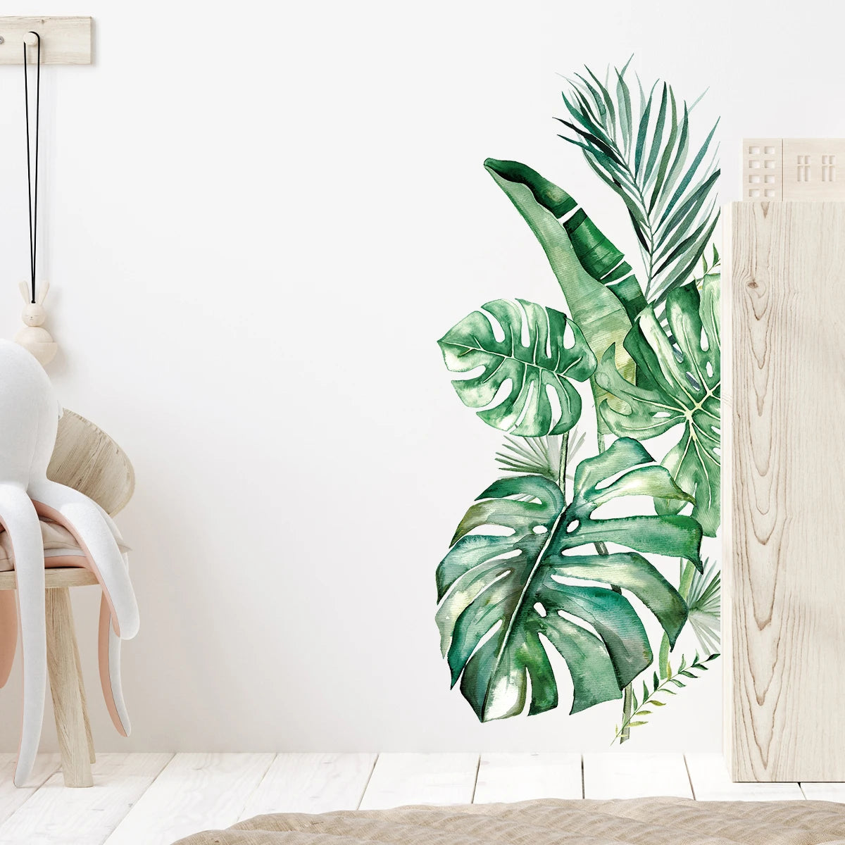Tropical Turtle and Leaf Wall Decal | Home Decor design details by HomeDecorDecals.