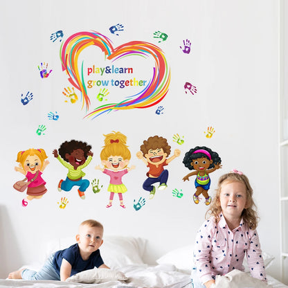 Rainbow Love Wall Stickers for Fun Home Decor in Living Room and Bedroom Decoration-HomeDecorDecals_com