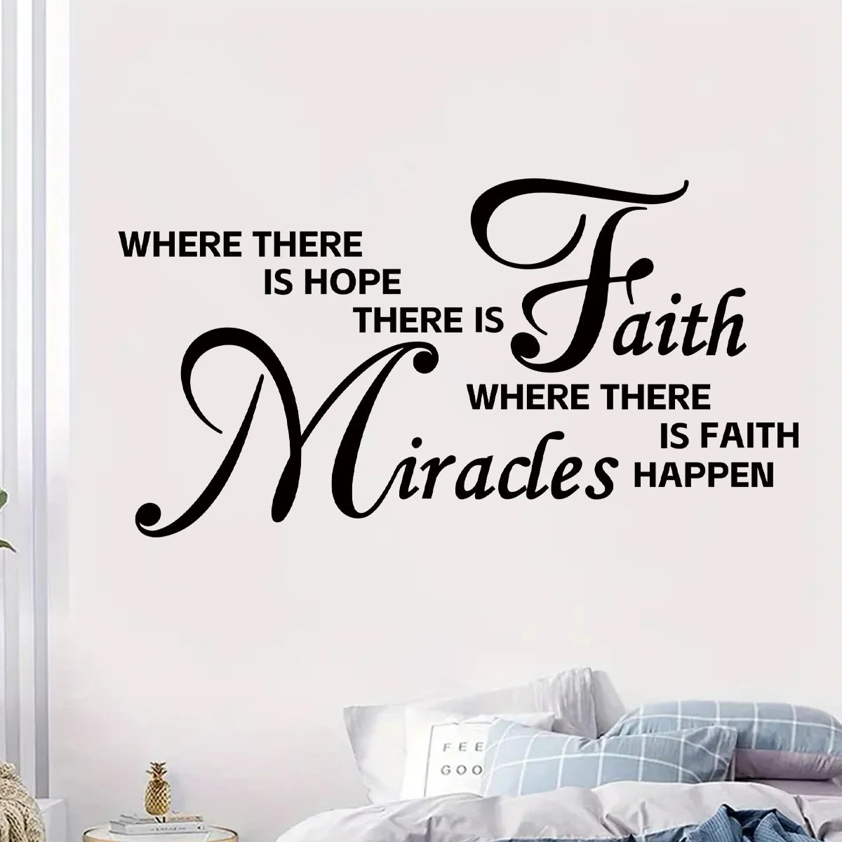 Positive Text Wall Decal | Home Decor design details by HomeDecorDecals.