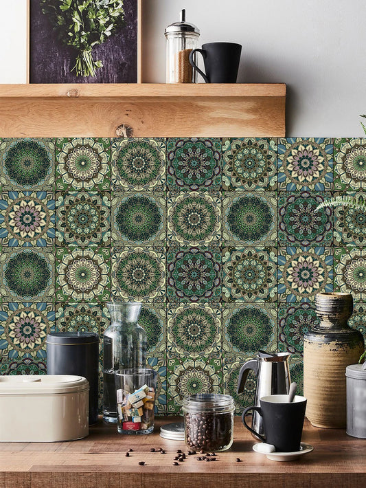Green Mandala Kitchen Wall Decal | Home Decor by HomeDecorDecals.