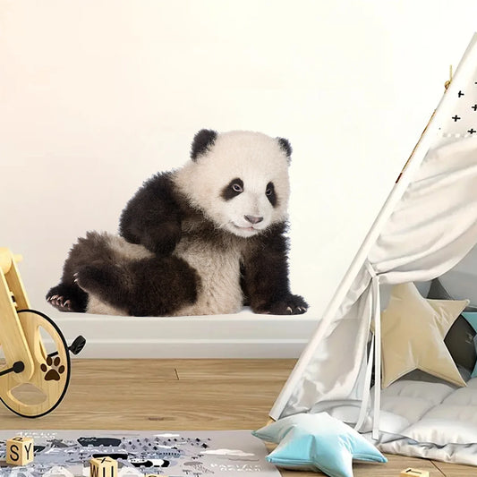 Realistic Giant Panda Wall Decal | Kids Room Decor removable peel and stick wall decal by HomeDecorDecals.