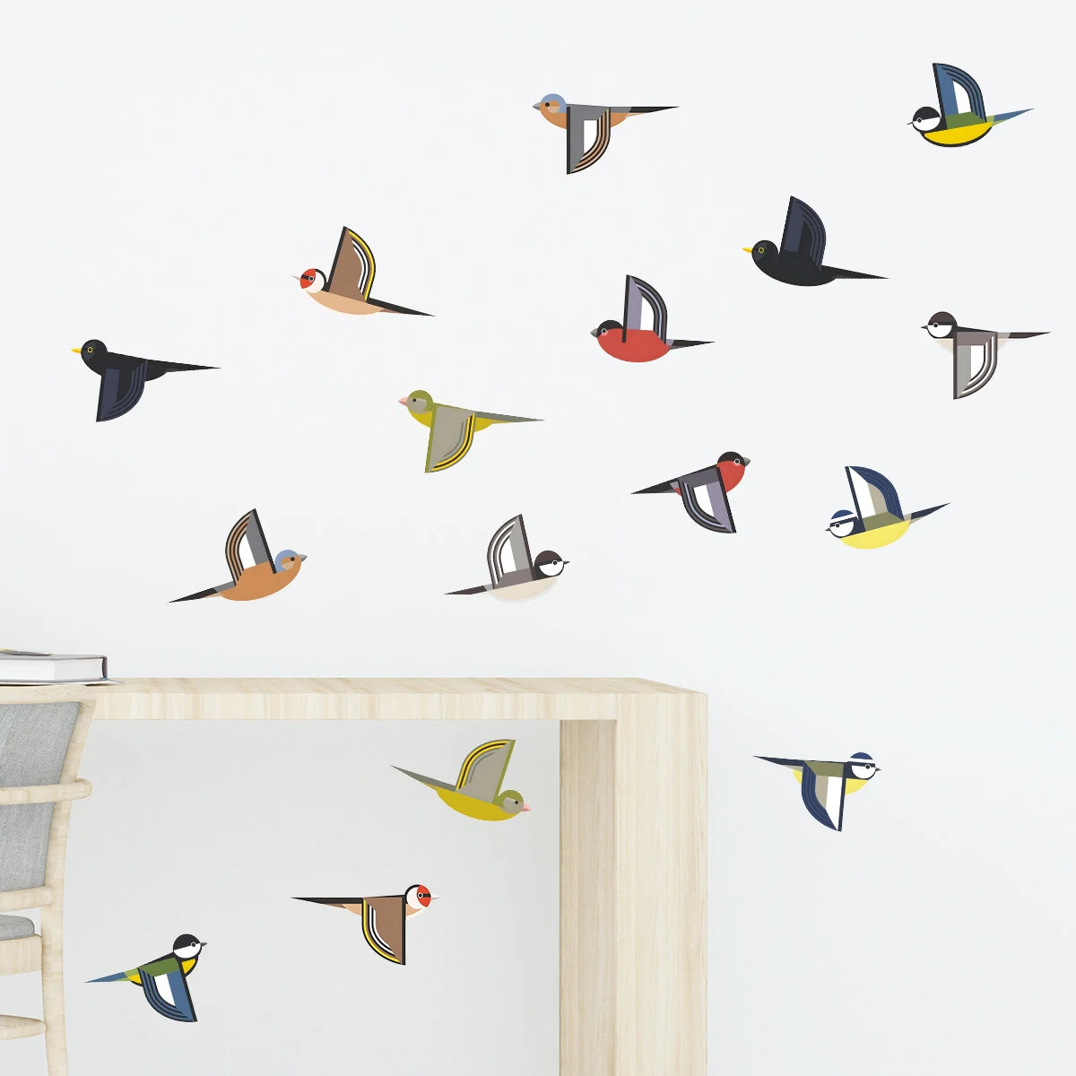 Cartoon Cute Animals Birds Wall Windows Sticker Kids Room Decoration Baby Room for Bedroom Home Decor Living Room Wall Decals-HomeDecorDecals_com