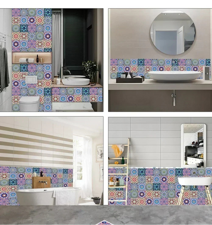 Additional view of Mandala Style Tiles Wall Sticker | Home Decor by HomeDecorDecals.