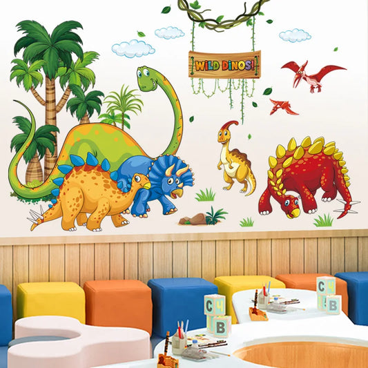 Large Cartoon Dinosaur Wall Stickers for Kids Room-HomeDecorDecals_com