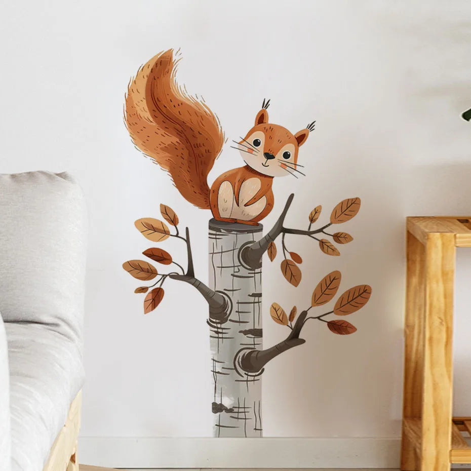 Cartoon Squirrel Wall Sticker for Kids Room-HomeDecorDecals_com