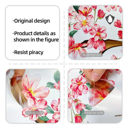 Creative Peach Blossom Bird and Branch Wall Decal | Home Decor home decor design by HomeDecorDecals.