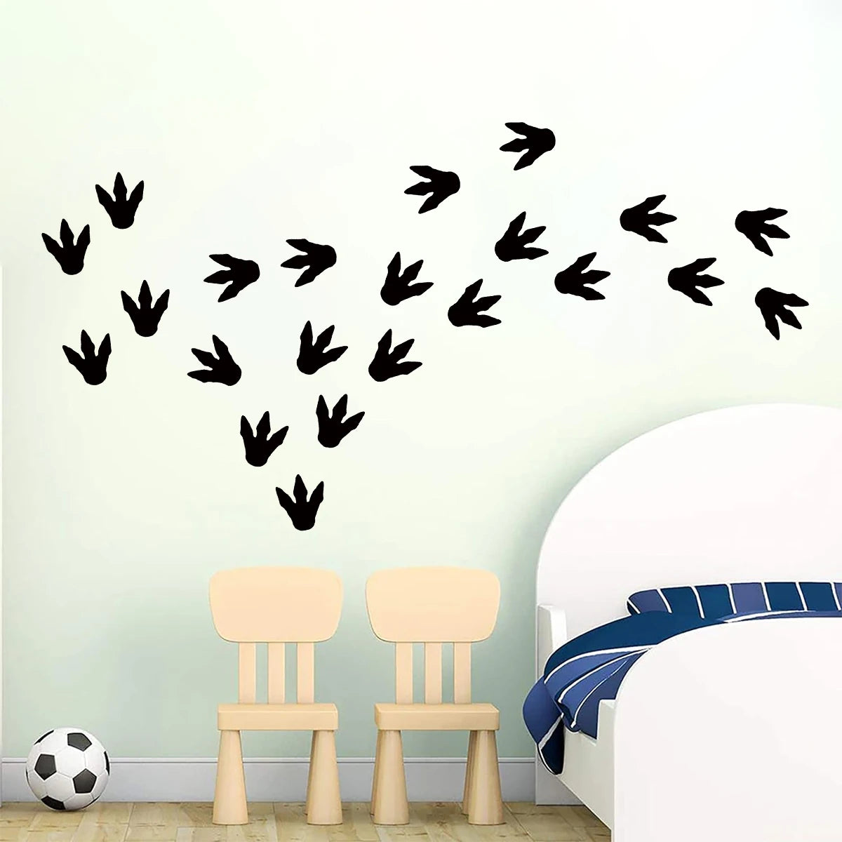 2pcs Cute Footprints Silhouettes Wall Stickers for Kids Room Living Room Wall Decals Bedroom Decoration Child Home Decor DIY-HomeDecorDecals_com