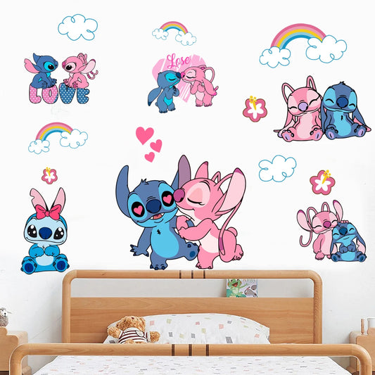 Lilo And Stitch Rainbow Wall Sticker for Kids Room-HomeDecorDecals_com