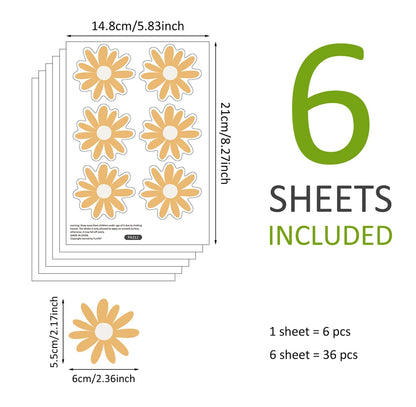 Waffle Daisy Flowers Wall Decal | Home Decor displayed in room decor by HomeDecorDecals.