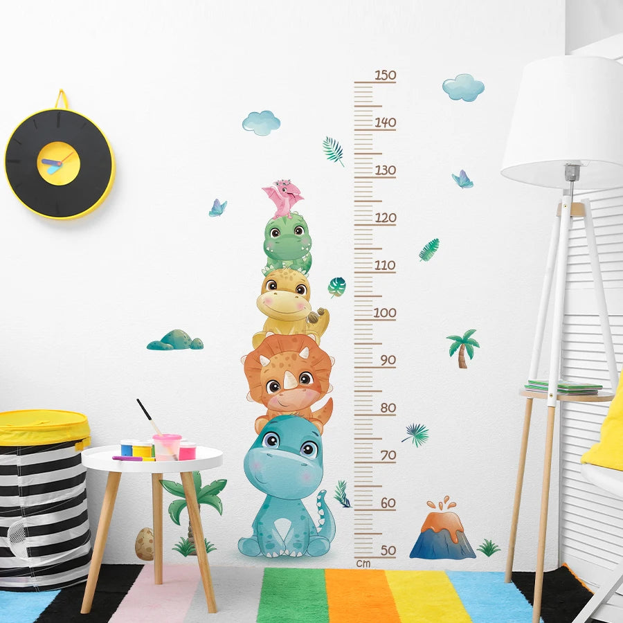 Cute Unicorn Animals Height Measurement Wall Stickers for Kids Room Bedroom Nursery Home Decoration Wall Decals-HomeDecorDecals_com