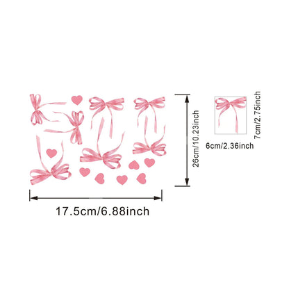 Pink Bow Love Wall Sticker | Home Decor decorative wall feature by HomeDecorDecals.