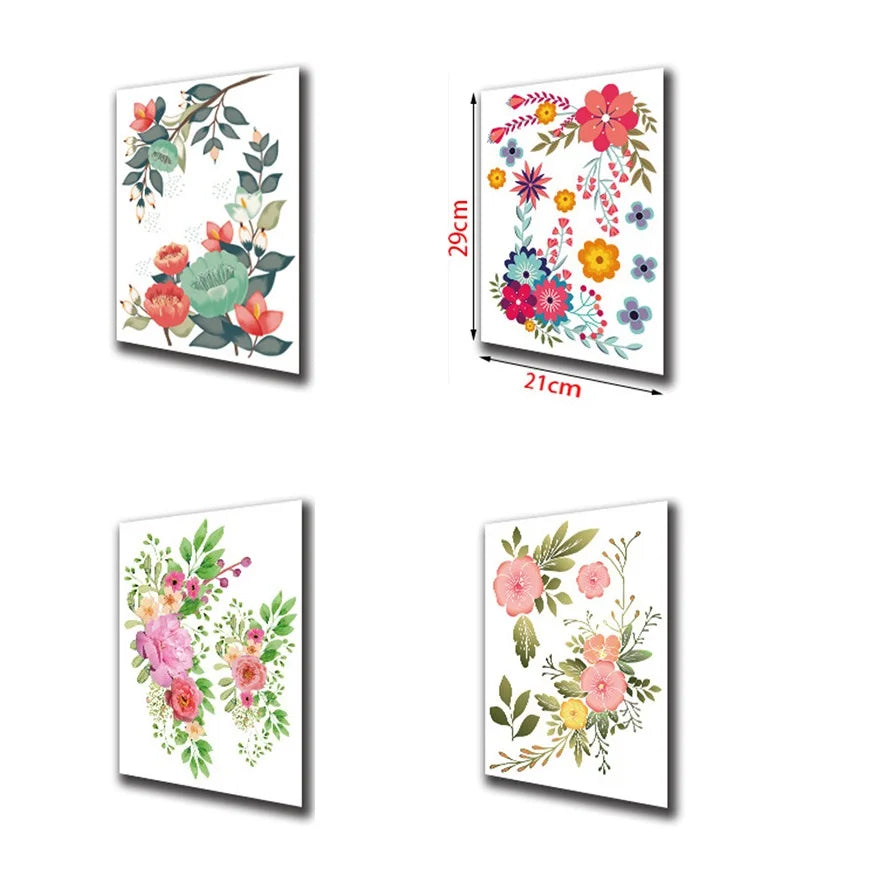 Green Plant Leaves Bathroom Toilet Sticker WC Closestool Wall Sticker Self Adhesive Mural Beautify Flower Home Decoration Decals-HomeDecorDecals_com