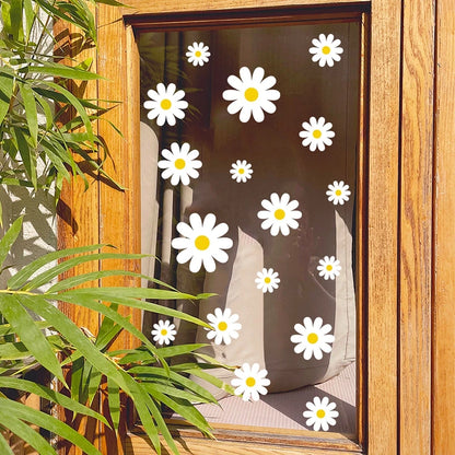 White Daisy Flower Wall Decal | Home Decor design details by HomeDecorDecals.