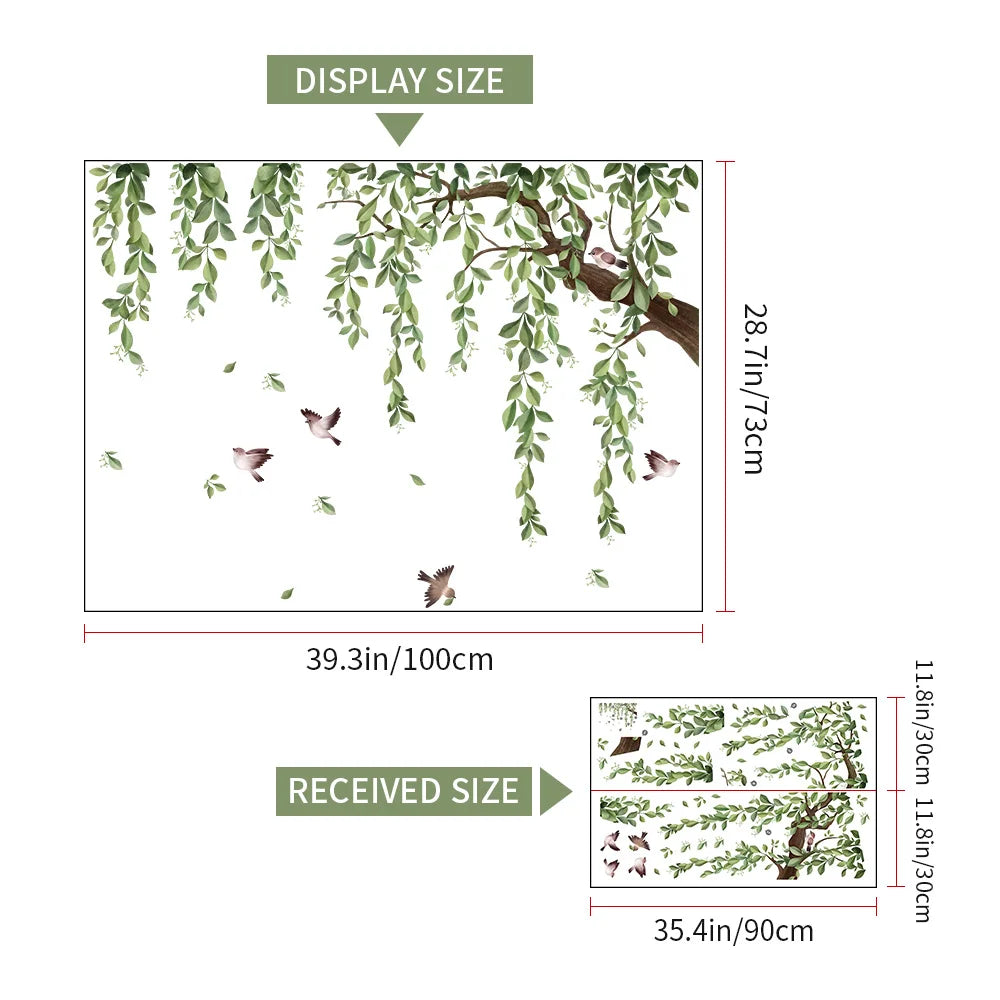 Green Leaves Nature Wall Decal | Home Decor home decor design by HomeDecorDecals.