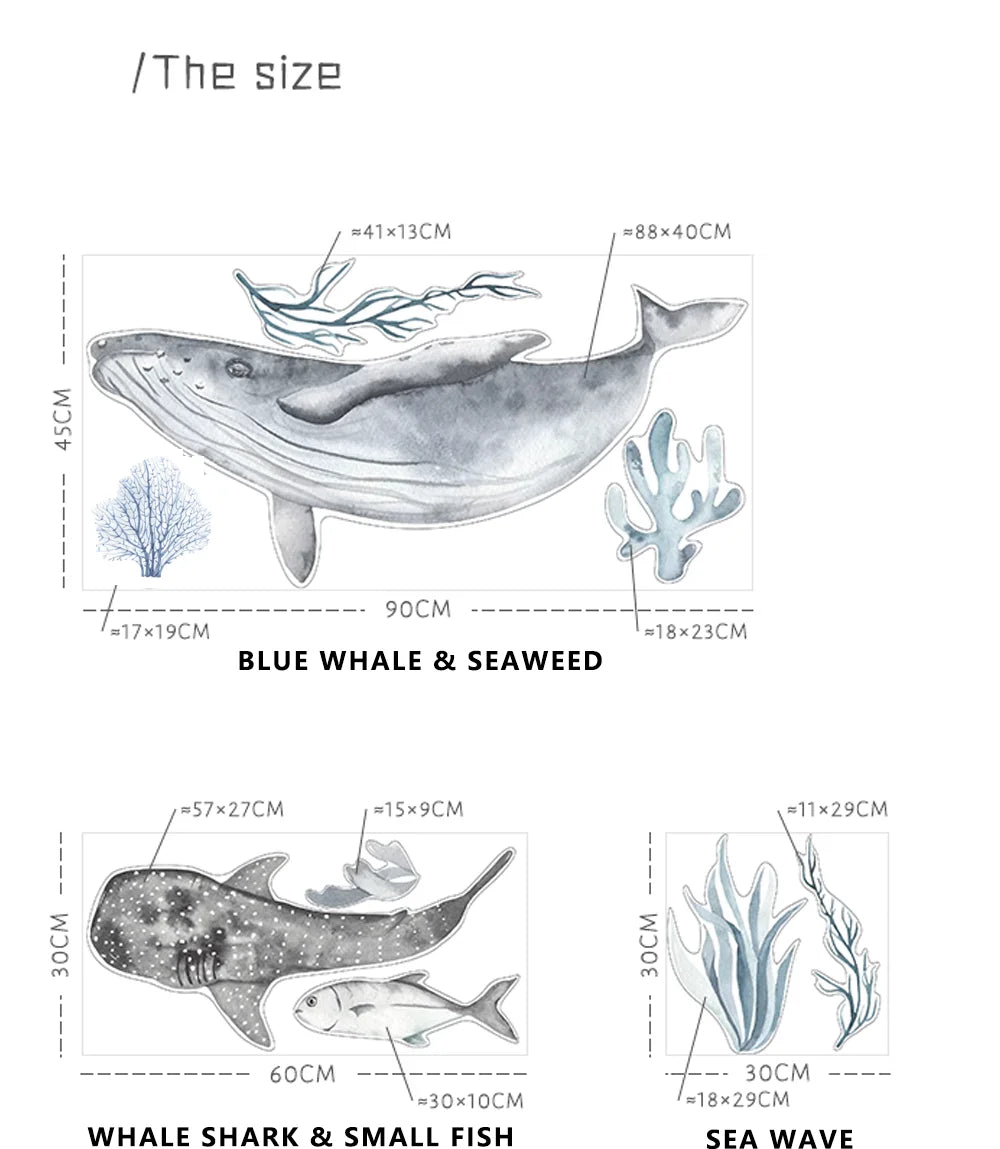 Underwater Sea Animals World Wall Decal | Home Decor home decor design by HomeDecorDecals.