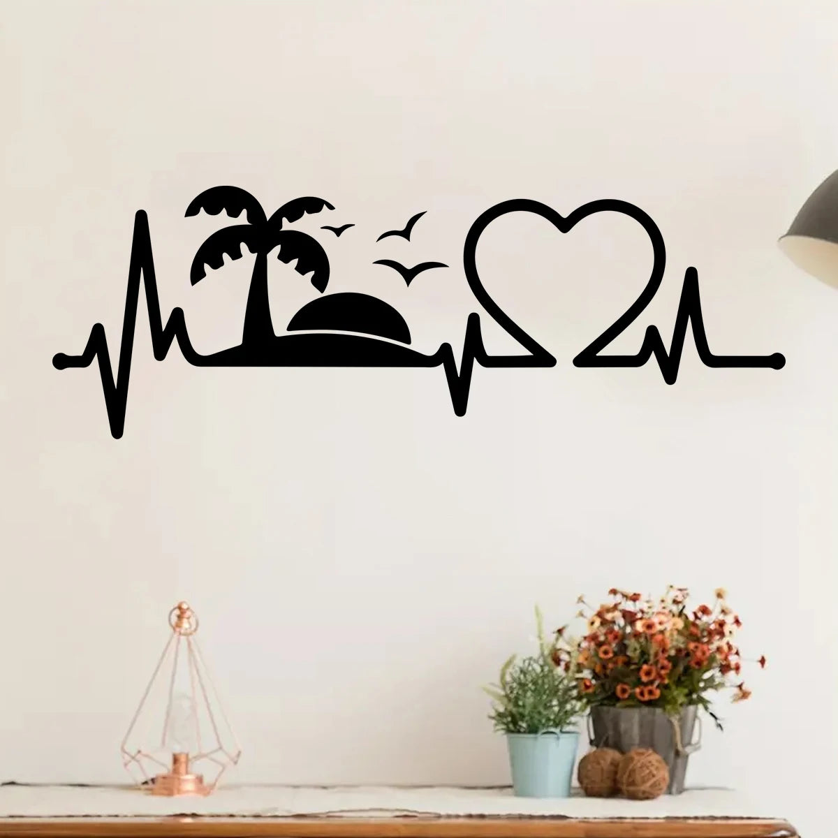 Love Shape Island Silhouette Wall Decal | Home Decor design details by HomeDecorDecals.