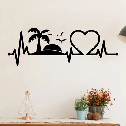 Love Shape Island Silhouette Wall Decal | Home Decor design details by HomeDecorDecals.