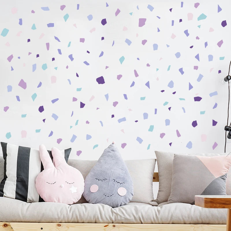 Purple Terrazzo Pattern Wall Decal | Room Decor design details by HomeDecorDecals.