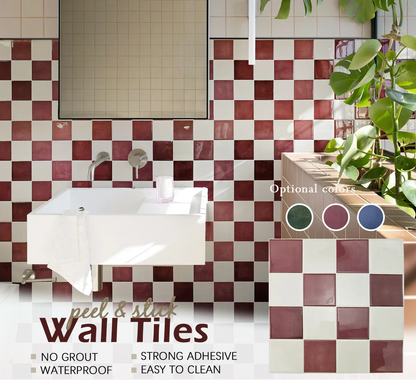 10/30 PC 3D Mosaic Style Self-Adhesive Wall Tile Kitchen Backsplash Suitable for Kitchen Wall Decoration Square 10.5" x 10.5"-HomeDecorDecals_com