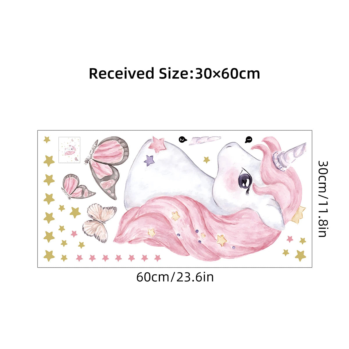 Cartoon Cute Animal Unicorn Wall Sticker Kids Room Wall Art Decoration for Bedroom Girls Sweet Home Decore Living Room Wallpaper-HomeDecorDecals_com