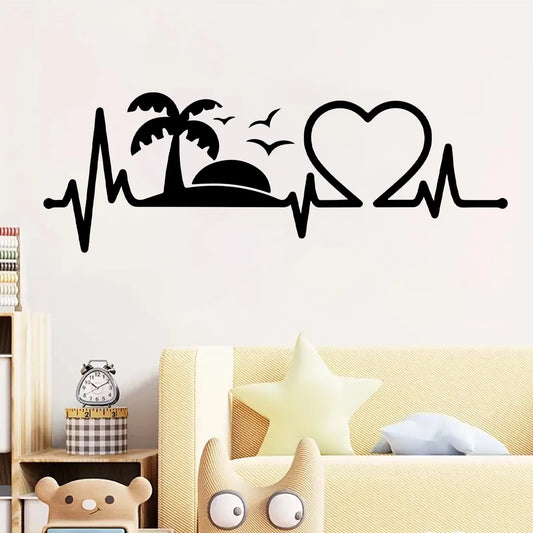 Love Shape Island Silhouette Wall Decal | Home Decor by HomeDecorDecals.