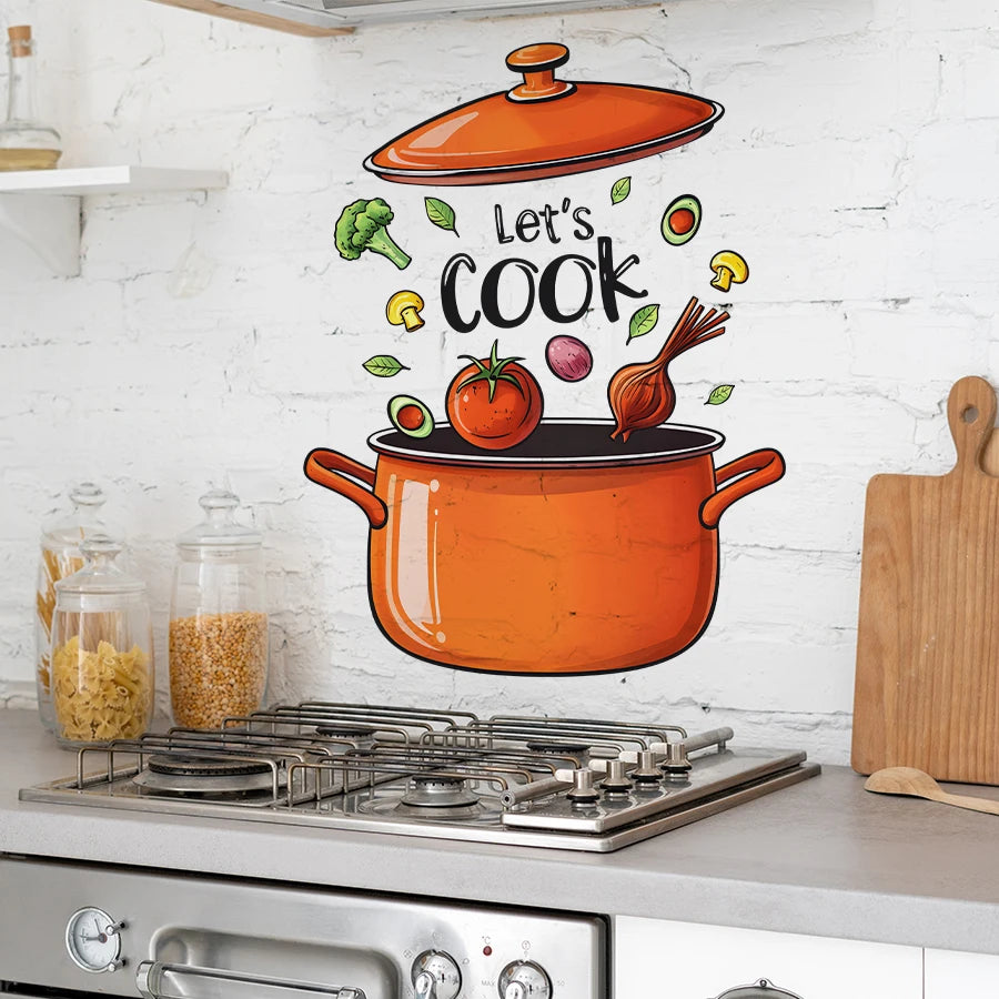 Cartoon Kitchen Cooking Wall Decal | Home Decor design details by HomeDecorDecals.