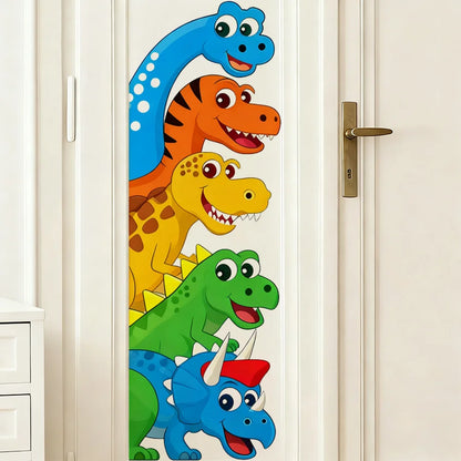 Cute 5 Dinosaur Wall Stickers With Brachiosaurus Pterodactyl Animal Decals For Bedroom Living Room Entrance Decor-HomeDecorDecals_com