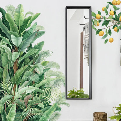 Green Leaves Wall Stickers For Home Living Room Decorative Vinyl Wall Decal Tropical Plants DIY Kid Door Murals Wallpaper-HomeDecorDecals_com